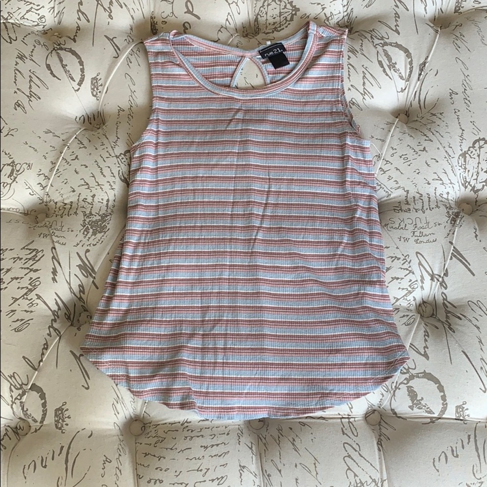 striped rue 21 tank top